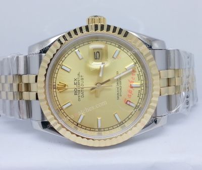 2-Tone Jubilee Rolex Gold Men's Datejust Copy Watch Low Price